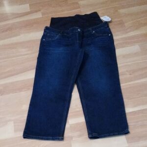 NWT Time And Tru Dark Blue Denim Maternity Jeans